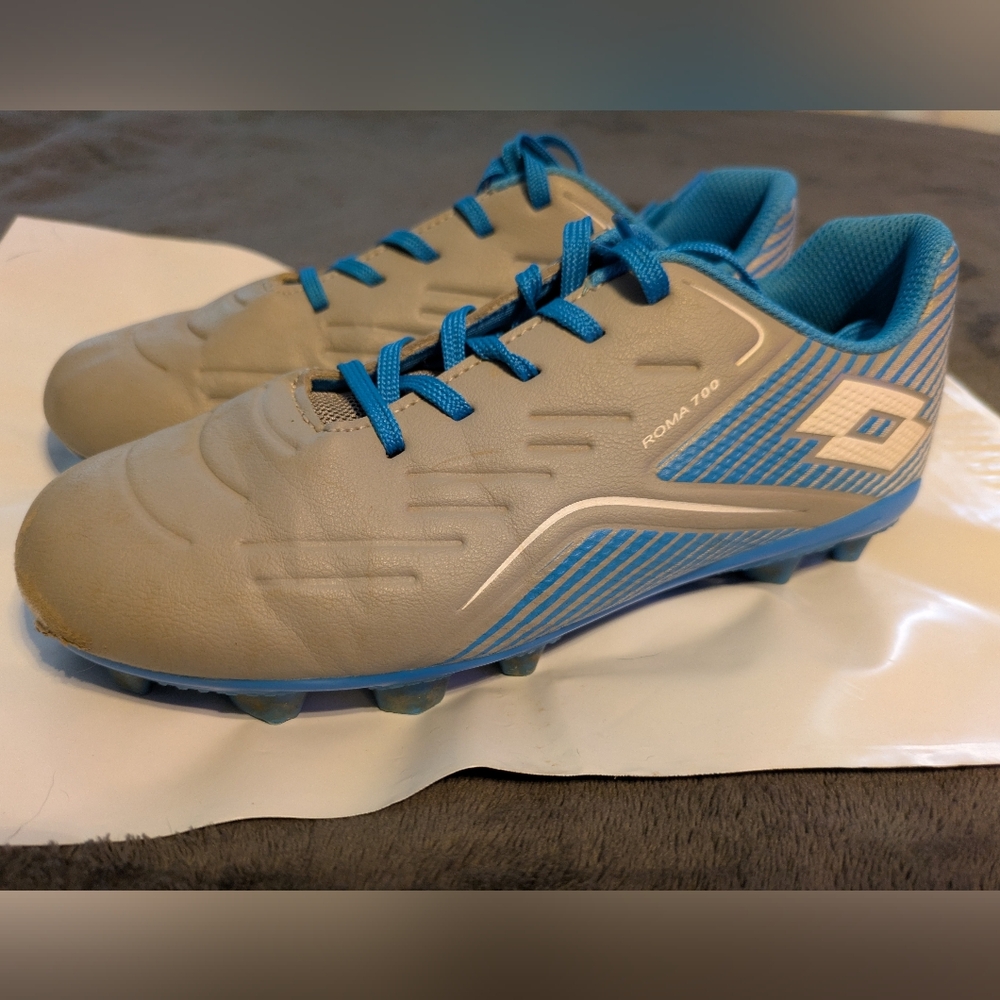 Umbro Kids Roma 700 Soccer Cleats - Gray & Blue